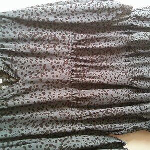 Gray and Black Patterned Dress